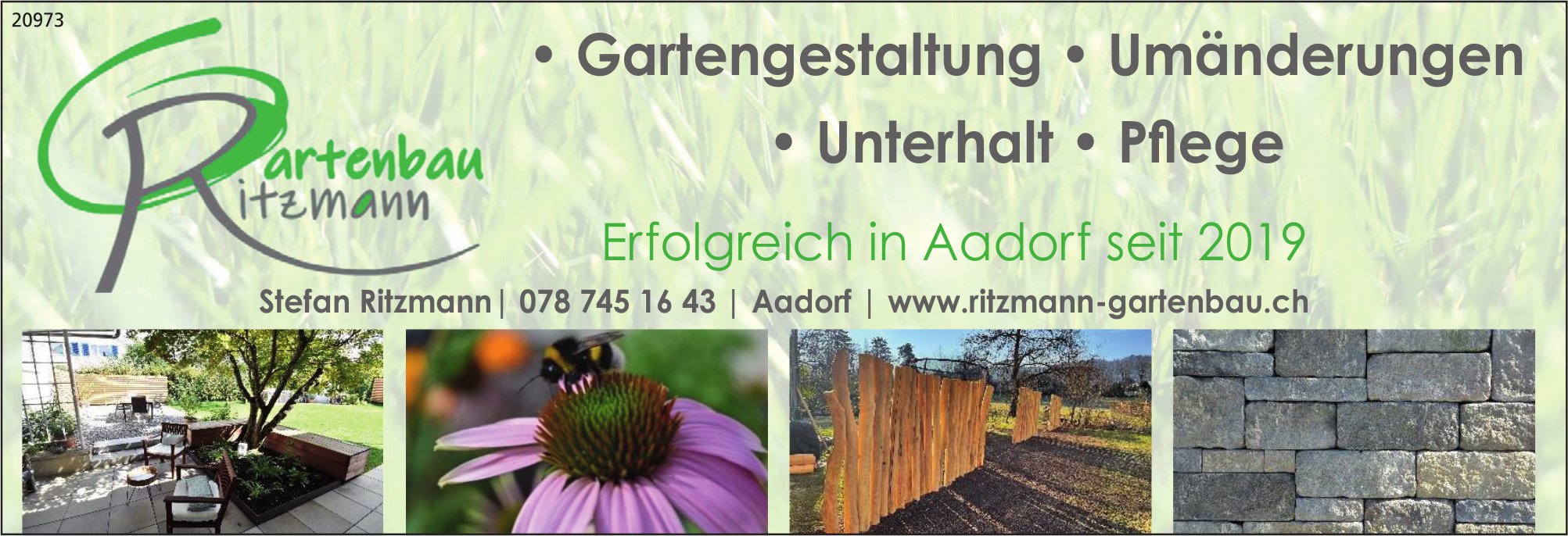 Gartenbau Ritzmann, Aadorf - Gartengestaltung, Umänderungen, Unterhalt,  Pflege