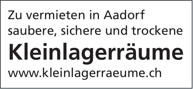 Kleinlagerräume, Aadorf, zu vermieten