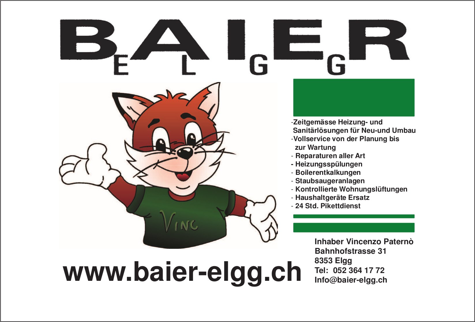 Baier, Elgg - Zeitgemässe Heizung- und Sanitärlösungen für Neu- und Umbau...