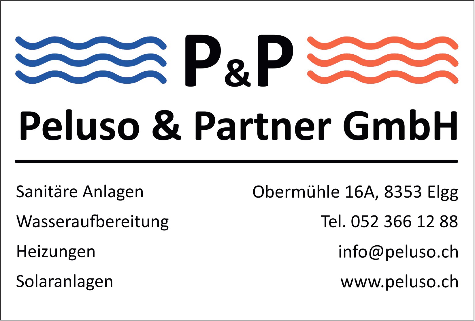 Peluso & Partner GmbH, Elgg - Sanitäre Anlagen, Wasseraufbereitung, Heizungen & Solaranlagen