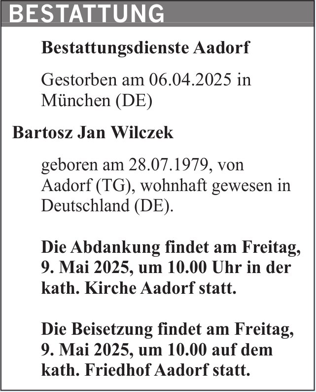 Wilczek Bartosz Jan, April 2025 / TA