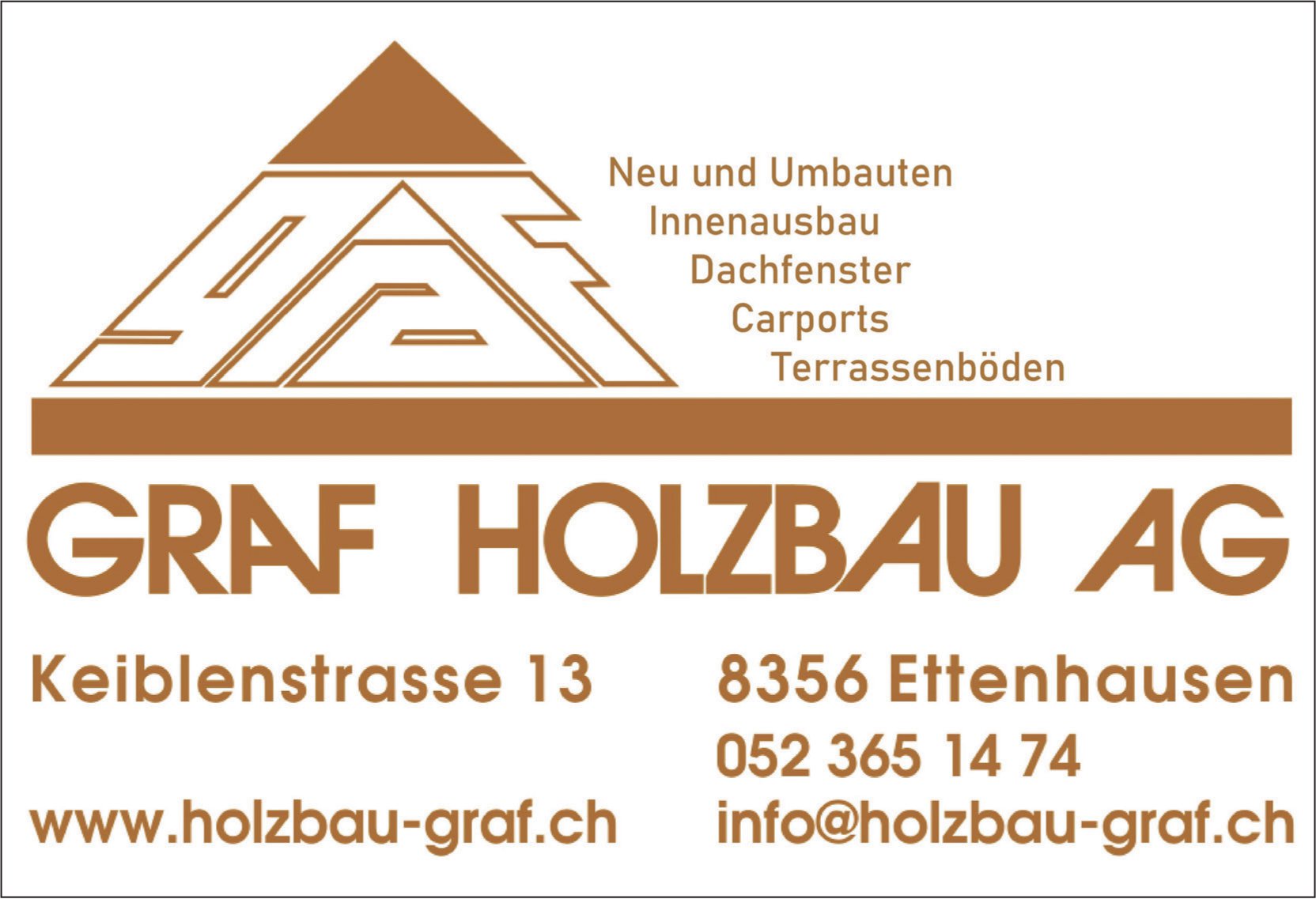 Graf Holzbau AG, Ettenhausen - Neu und Umbauten, Innenausbau,  Dachfenster, Carports