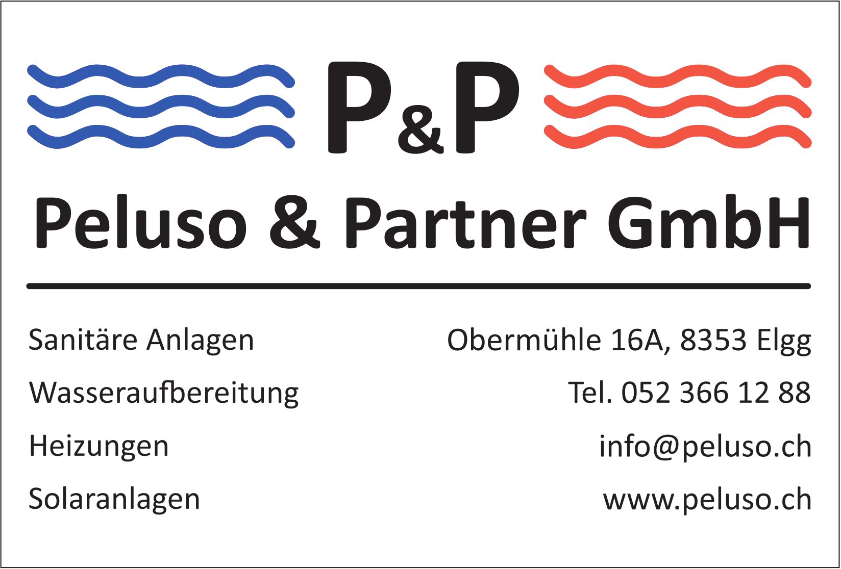 Peluso & Partner GmbH, Elgg - Sanitäre Anlagen, Wasseraufbereitung, Heizungen & Solaranlagen