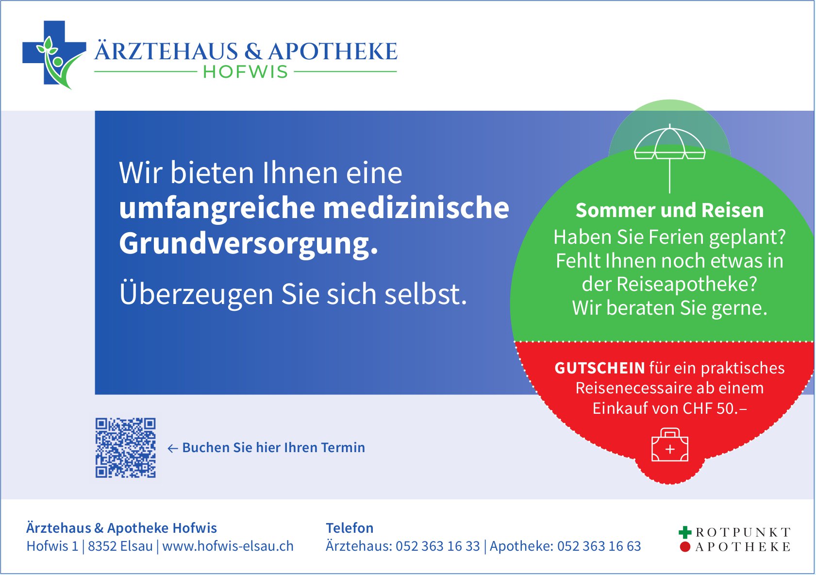 Ärztehaus & Apotheke Hofwis, Elsau - Umfangreiche medizinische Grundversorgung