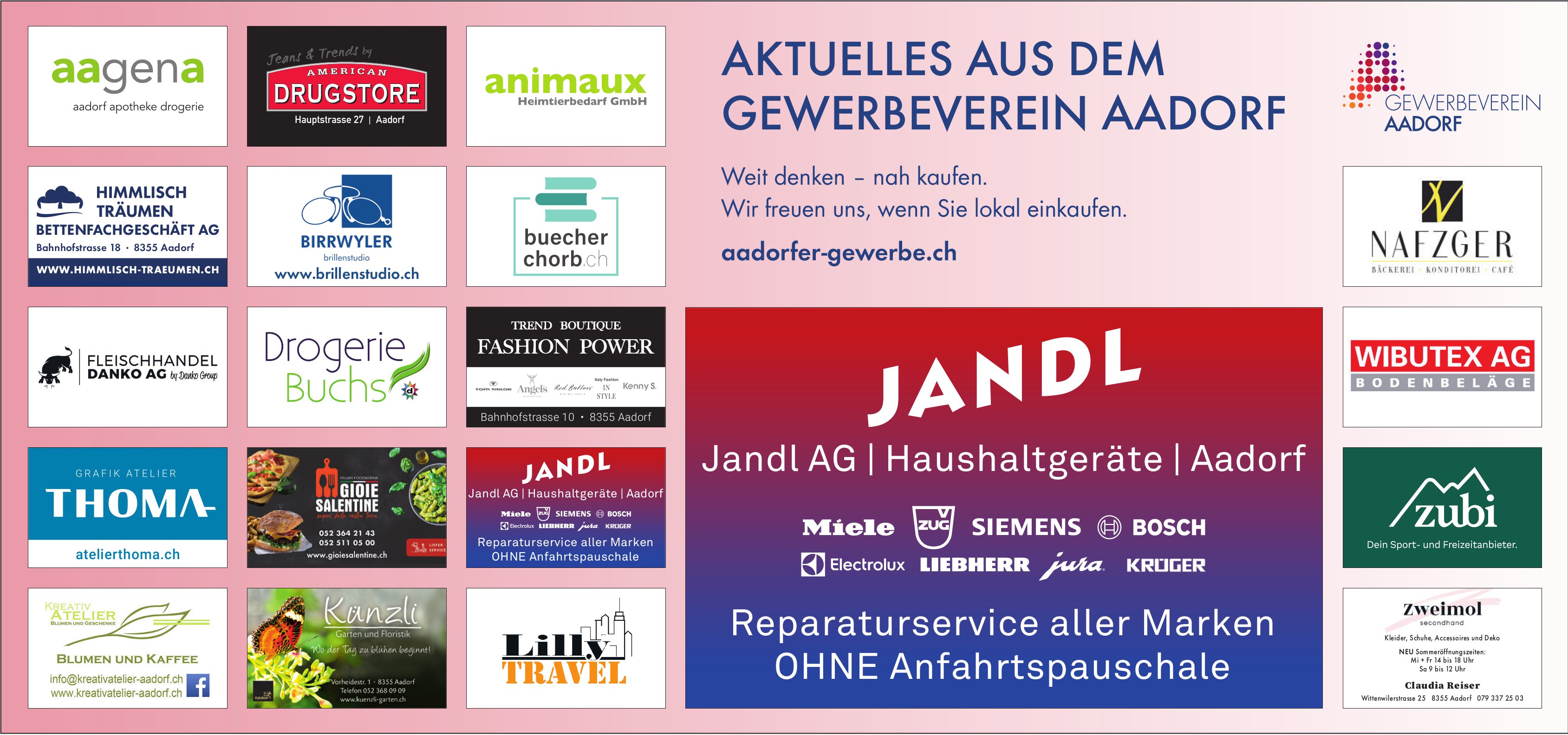 Gewerbeverein, Aadorf - Aktuelles