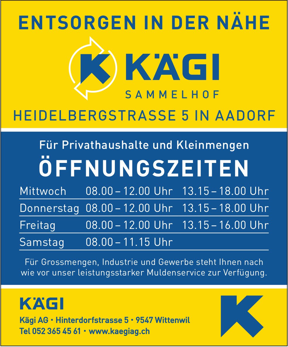 Kägi AG Sammelhof, Wittenwil - Entsorgen in der Nähe