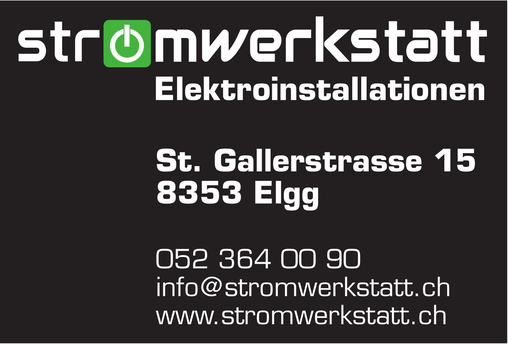 Stromwerkstatt, Elgg - Elektroinstallationen
