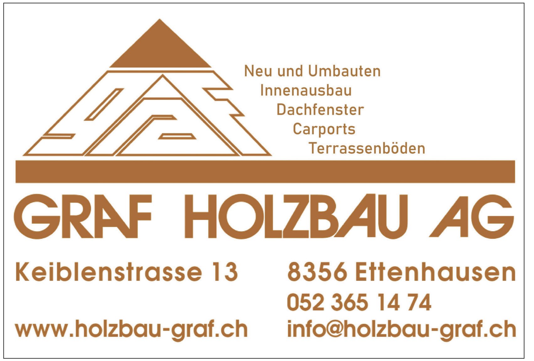 GRAF HOLZBAU AG, Ettenhausen - Neu und Umbauten