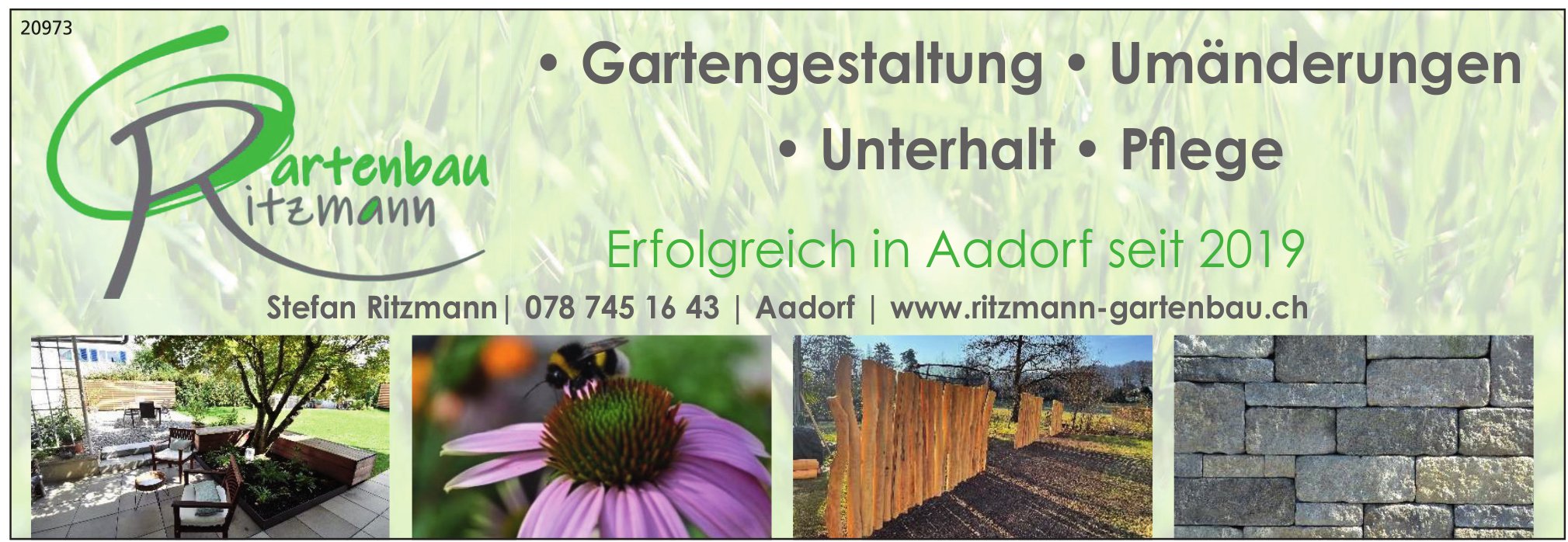 Ritzmann Gartenbau, Aadorf - Gartengestaltung, Umänderungen, Unterhalt, Pflege