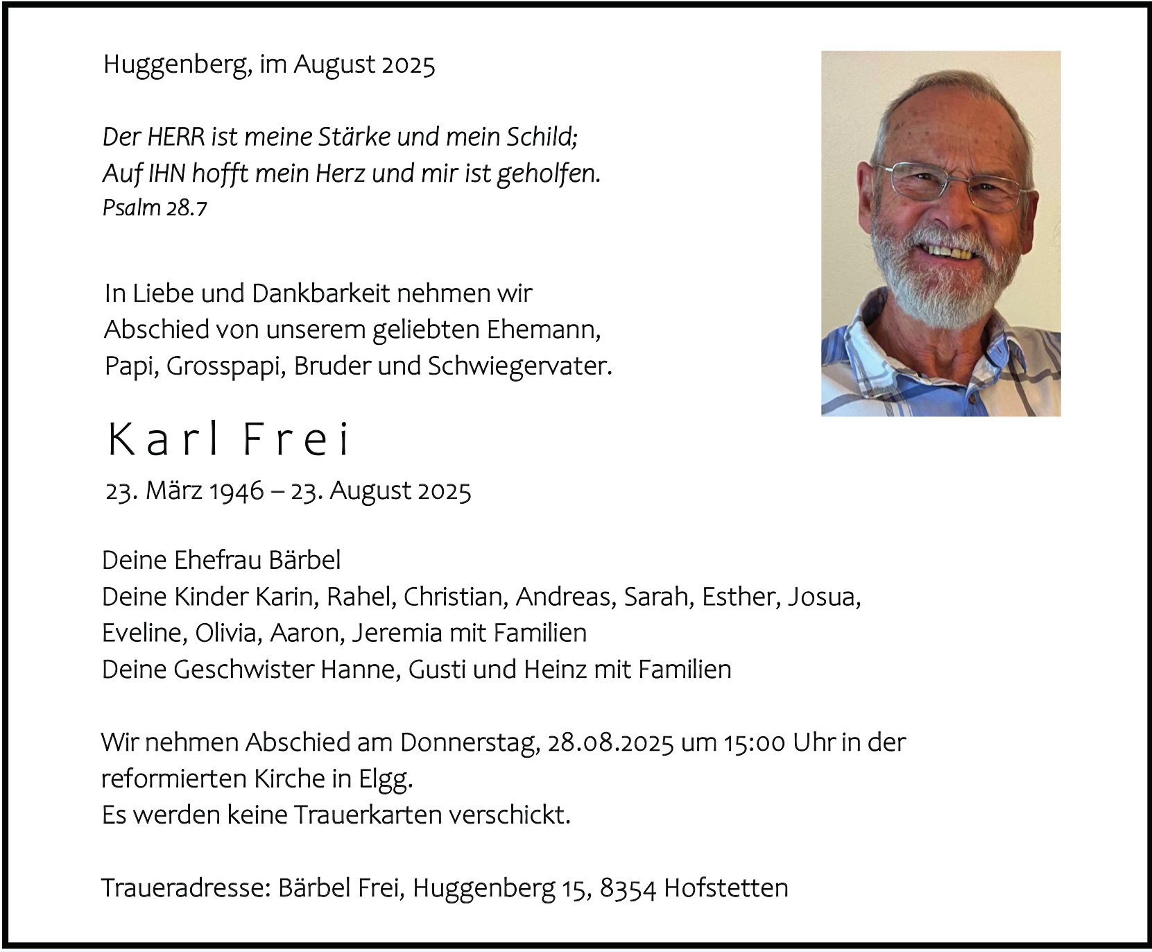 Karl Frei, August 2025 / TA