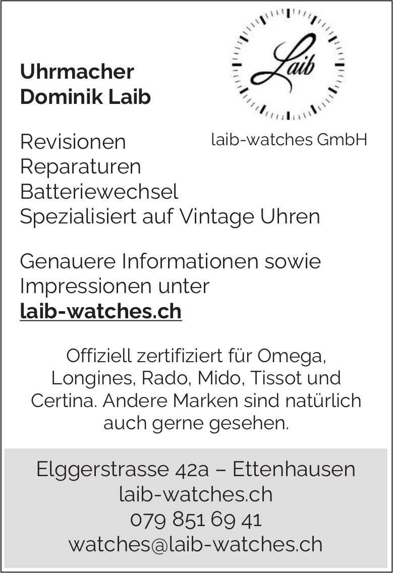Uhrmacher Dominik Laib, Ettenhausen - Reparaturen, Batteriewechsel