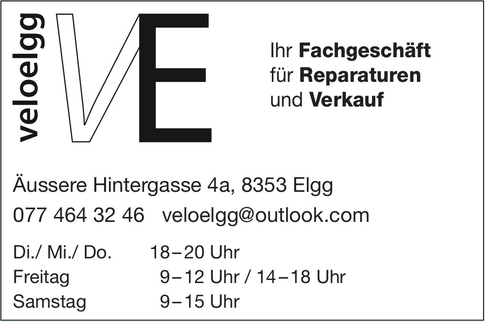 Veloelgg, Ihr Fachgeschäft für Reparaturen und Verkauf