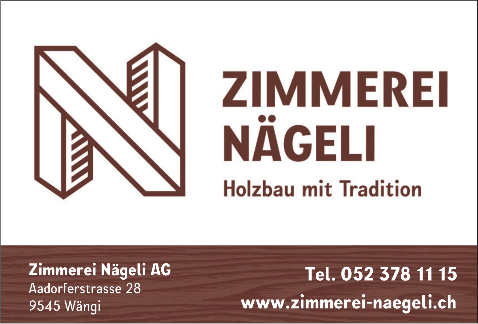 Zimmerei Nägeli AG, Wängi - Holzbau mit Tradition