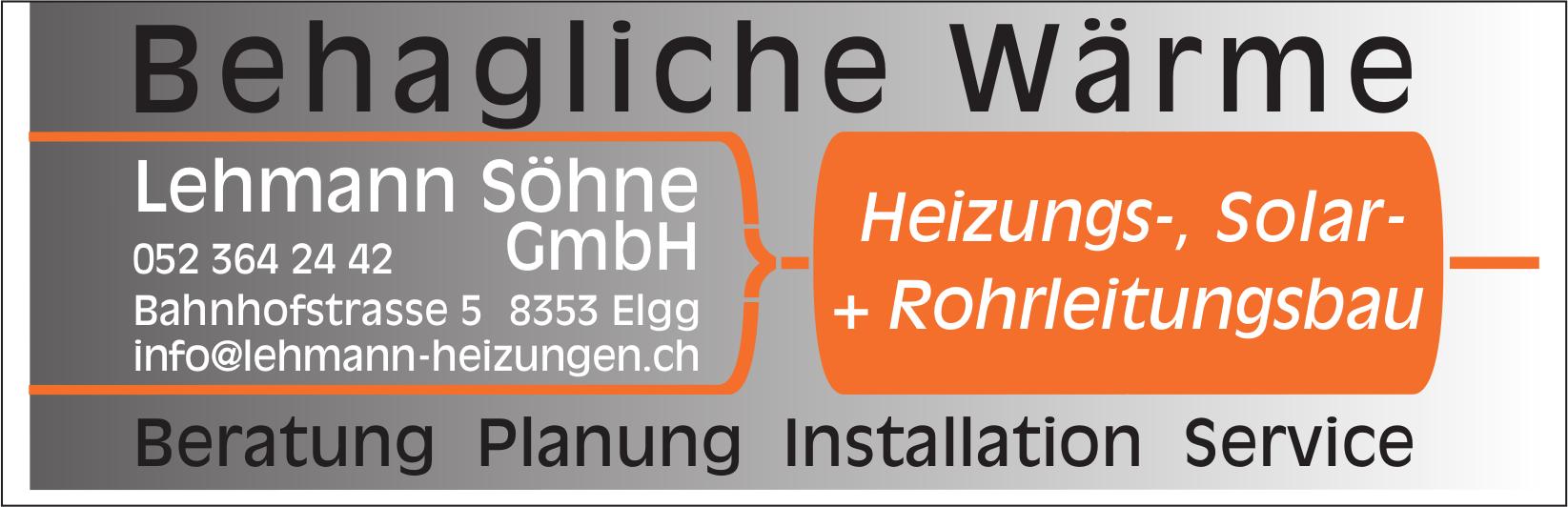 Lehmann Söhne GmbH, Elgg - Beratung Planung Installation Service