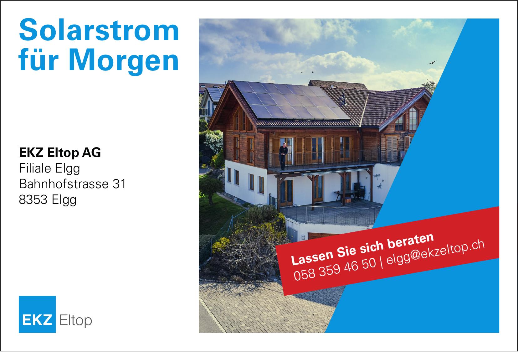 EKZ Eltop AG, Elgg - Solarstrom für Morgen