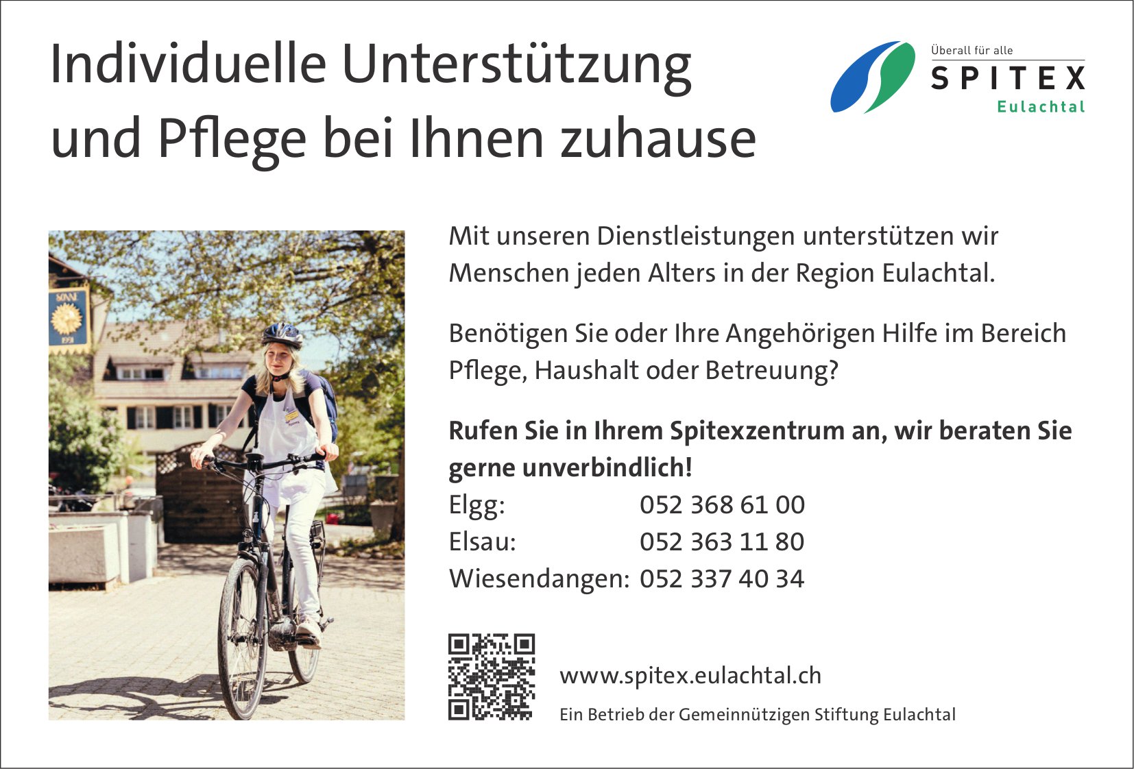 Spitex Eulachtal, Elgg, Elsau & Wiesendangen - Individuelle Unterstützung und Pflege bei Ihnen zuhause