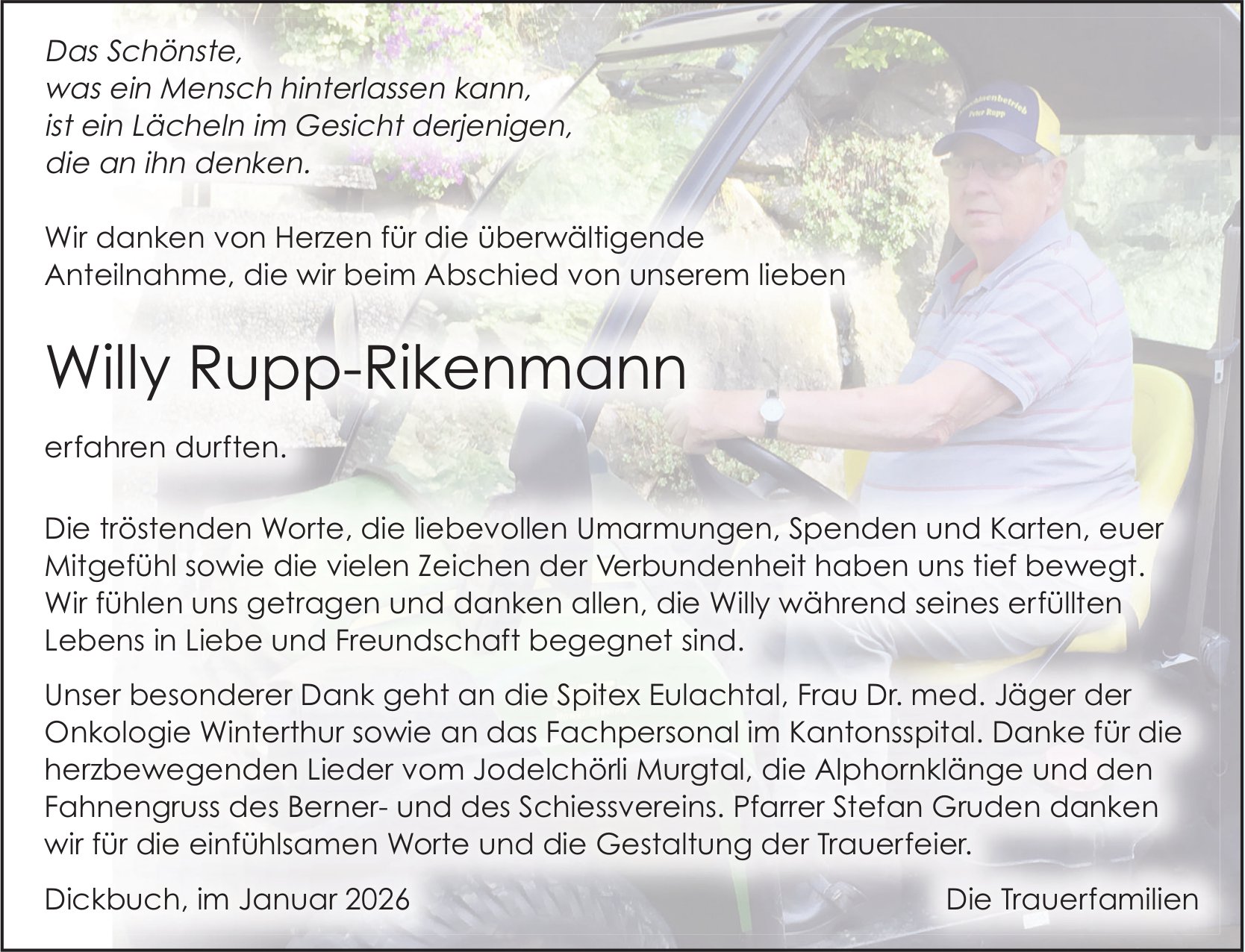 Rupp-Rikenmann Willy, im Februar 2026 / DS