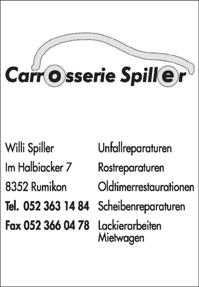 Carrosserie Spiller, Rumikon - Unfallreparaturen