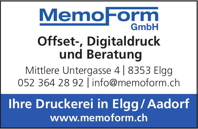 MemoForm GmbH, Elgg - Offset-, Digitaldruck und Beratung