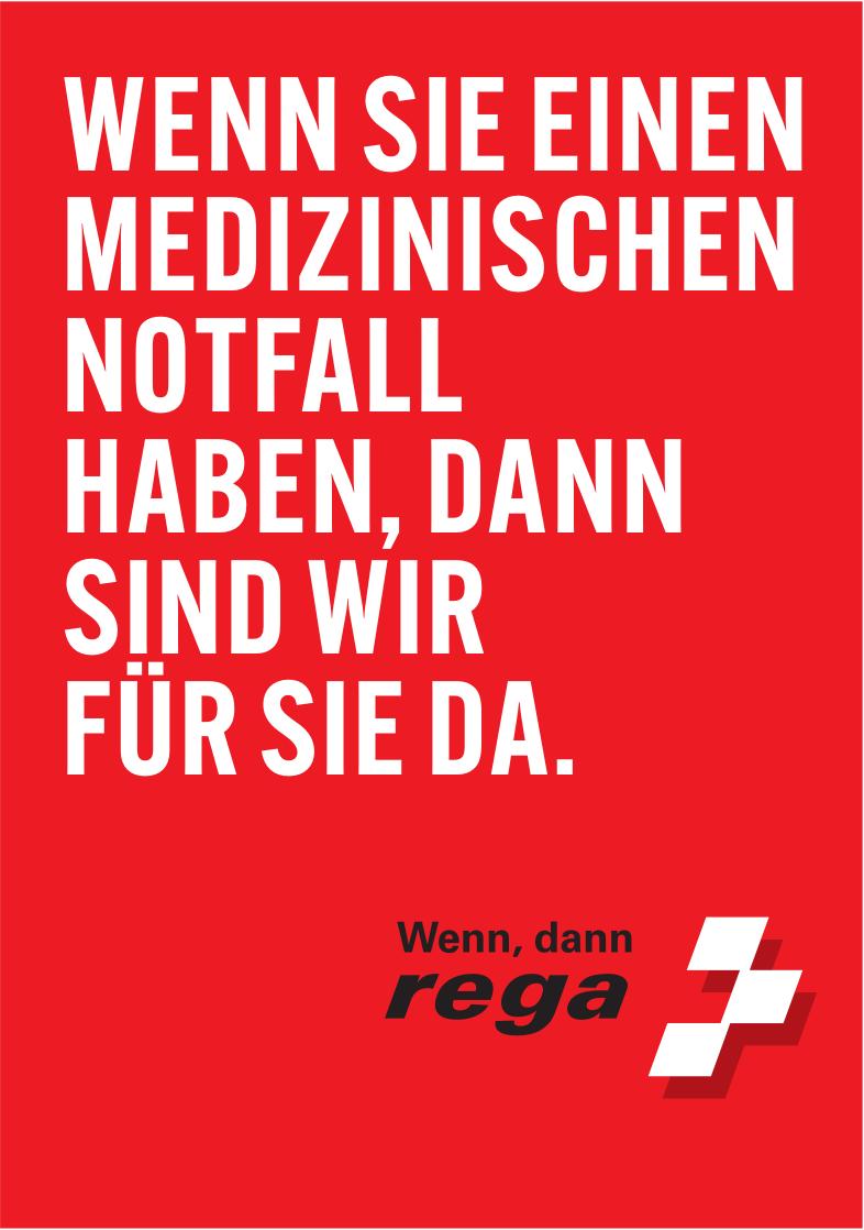 Rega - Wenn Sie einen medizinischen Notfall haben, dann sind wir für Sie da.