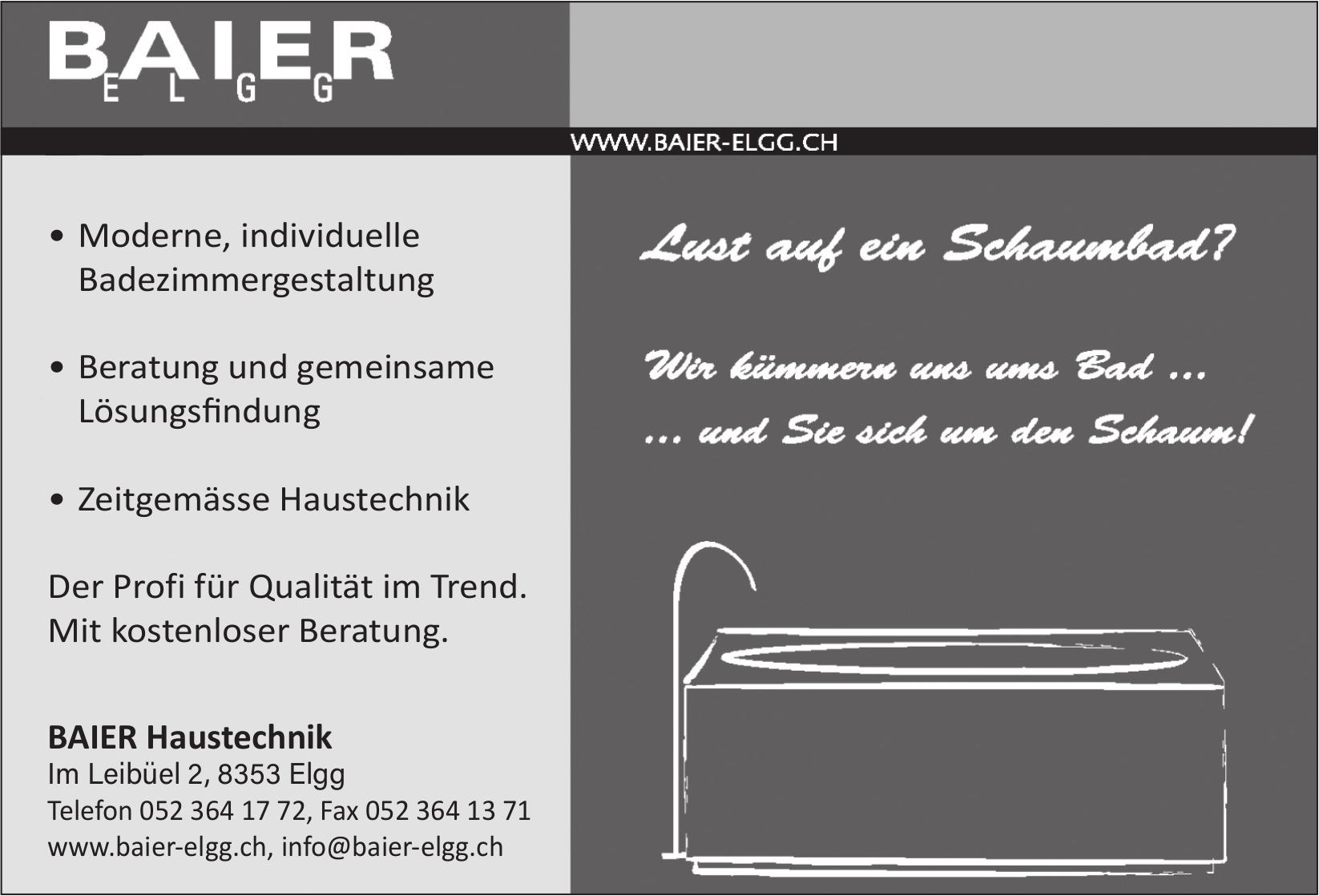 Baier Haustechnik, Elgg - Lust auf ein Schaumbad?