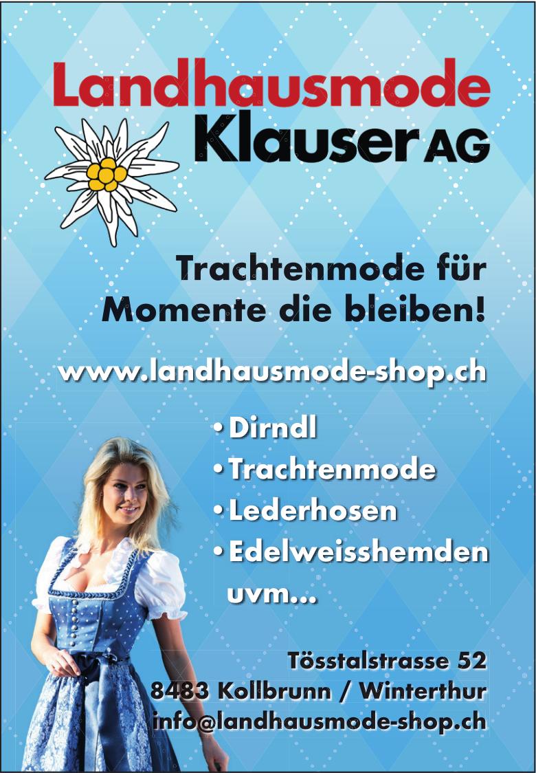 Landhausmode Klauser AG, Kollbrunn - Trachtenmode für Momente die bleiben