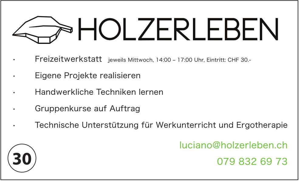 HOLZERLEBEN, Freizeitwerkstäatt jeweils Mittwoch, 14:00-17:00 Uhr