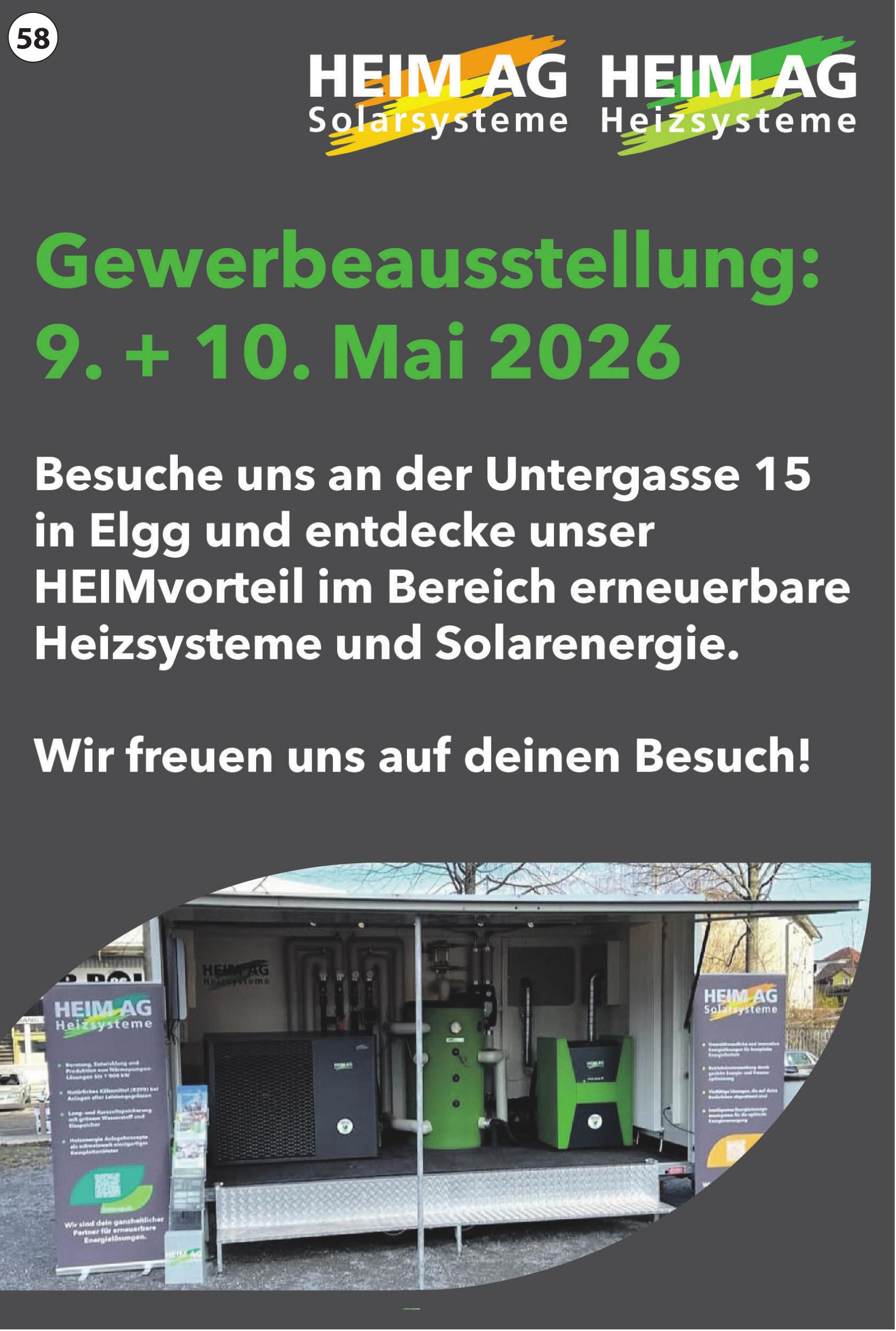 Heim AG, Elgg - Wir freuen uns auf deinen Besuch!