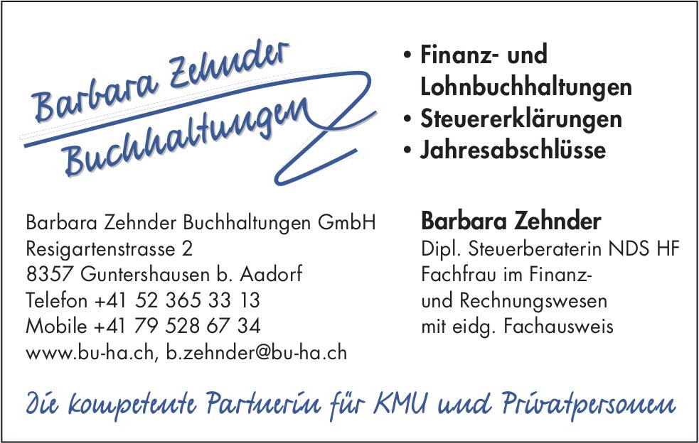 Barbara Zehnder Buchhaltungen GmbH, Guntershausen b. Aadorf - Die kompetente Partnerin für KMU und Privatpersonen