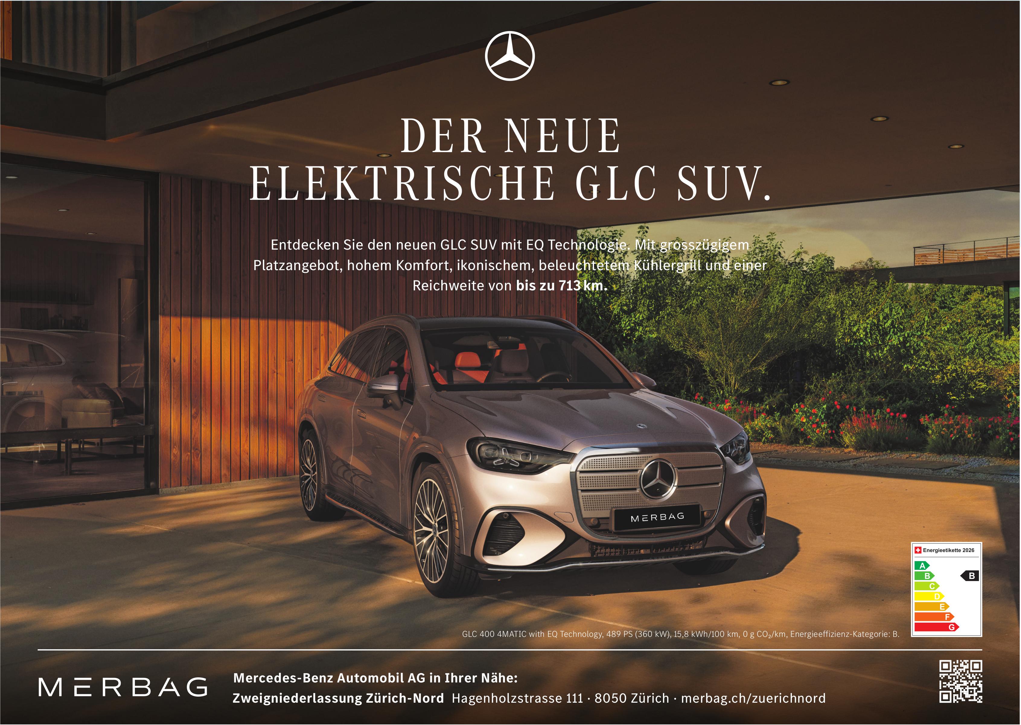 Mercedes-Benz Automobil AG, Zürich - DER NEUE ELEKTRISCHE GLC SUV.