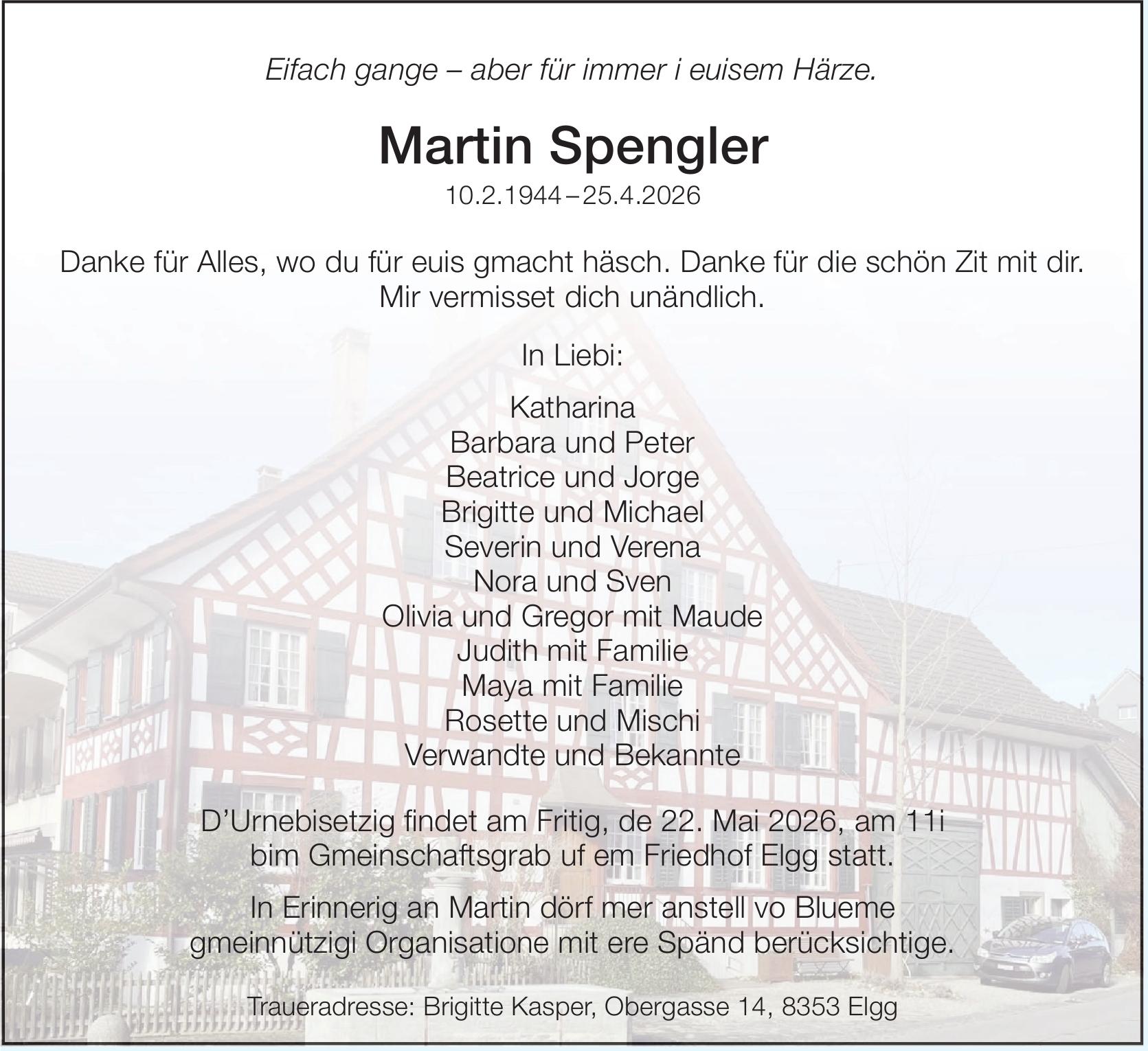 Martin Spengler, April 2026 / TA