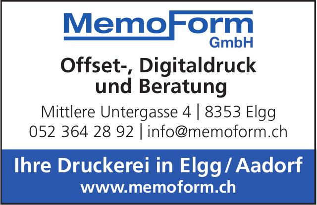 MemoForm GmbH, Elgg - Offset-, Digitaldruck und Beratung