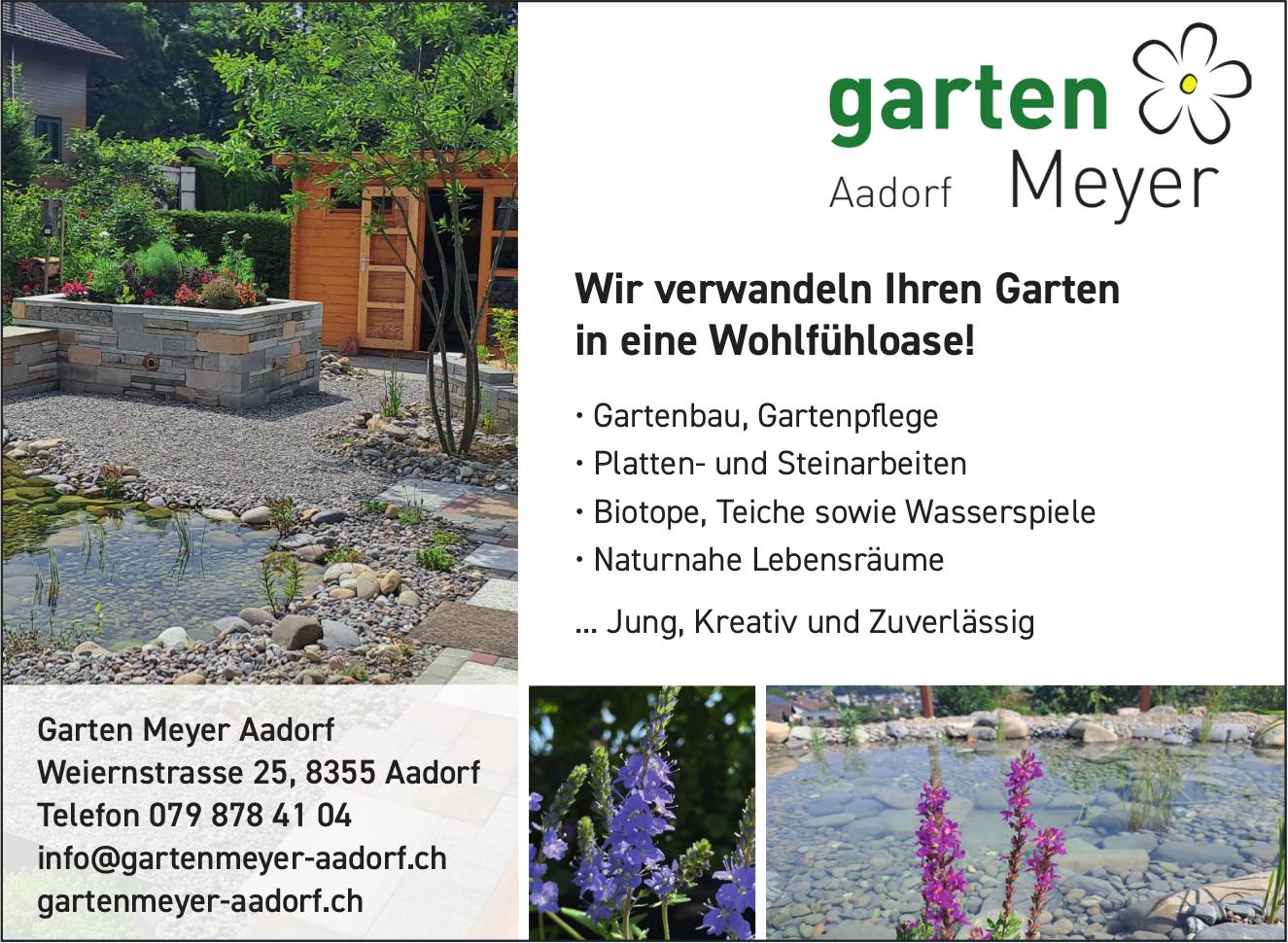 Garten Meyer, Aadorf - Wir verwandeln Ihren Garten in eine Wohlfühloase!