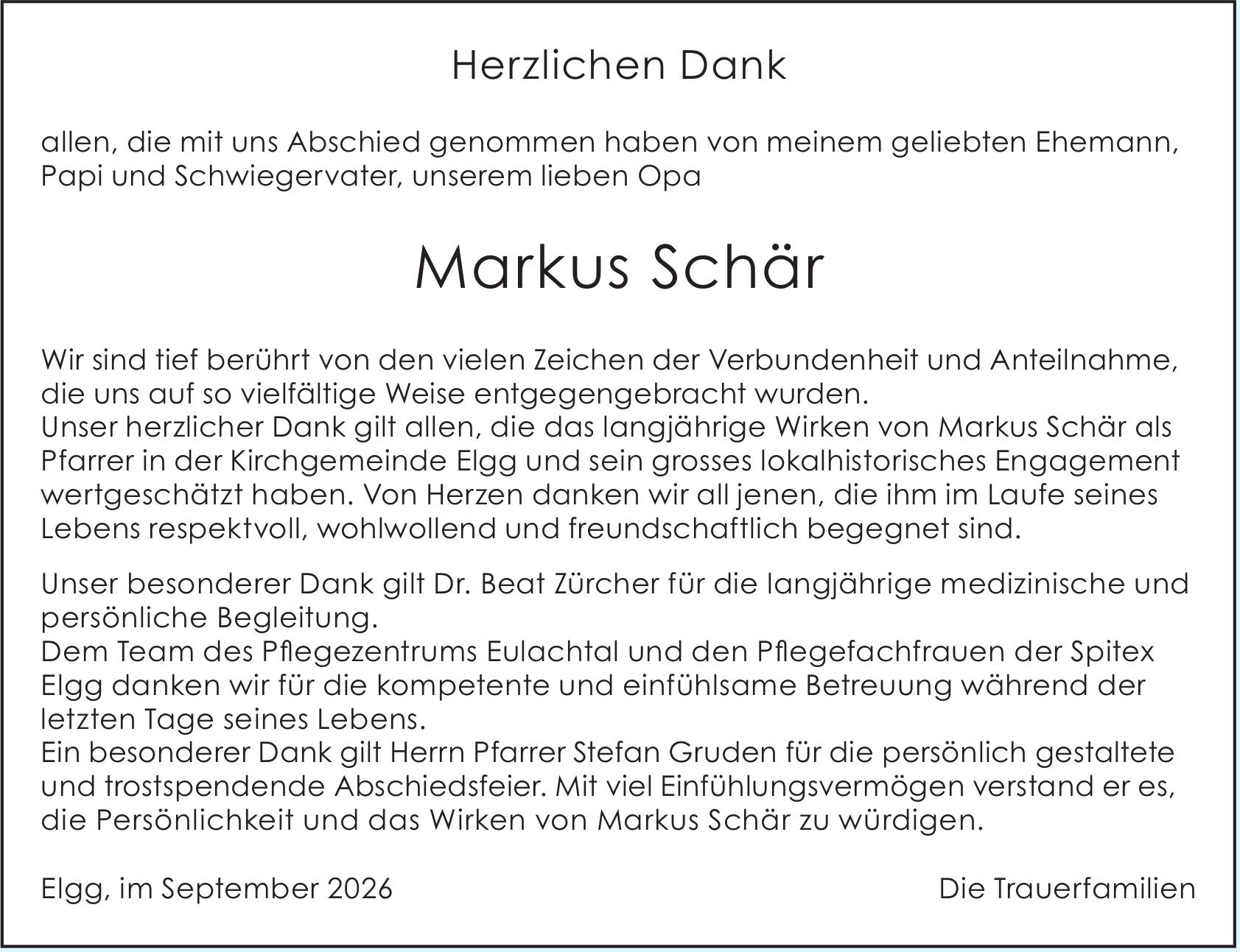 Markus Schär, im September 2026 / DS
