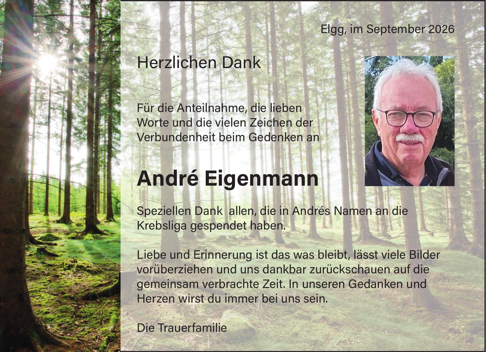 Eigenmann André, im September 2026 / DS