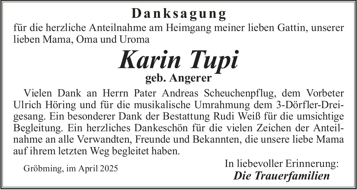 Karin Tupi, im Mai 2025 / DS