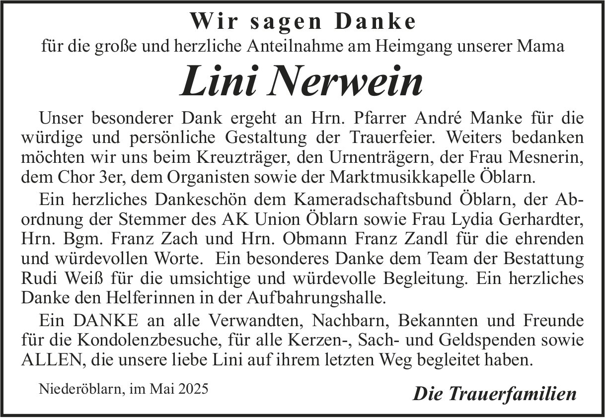 Lini Nerwein, im Mai 2025 / DS