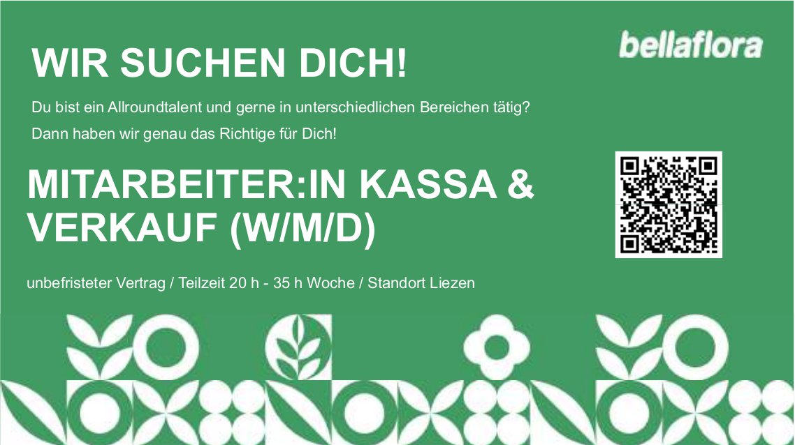 Mitarbeiter:in Kassa&Verkauf, bellaflora, Liezen, gesucht
