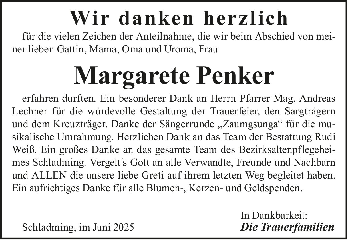 Penker Margarete, im Juni 2025 / DS