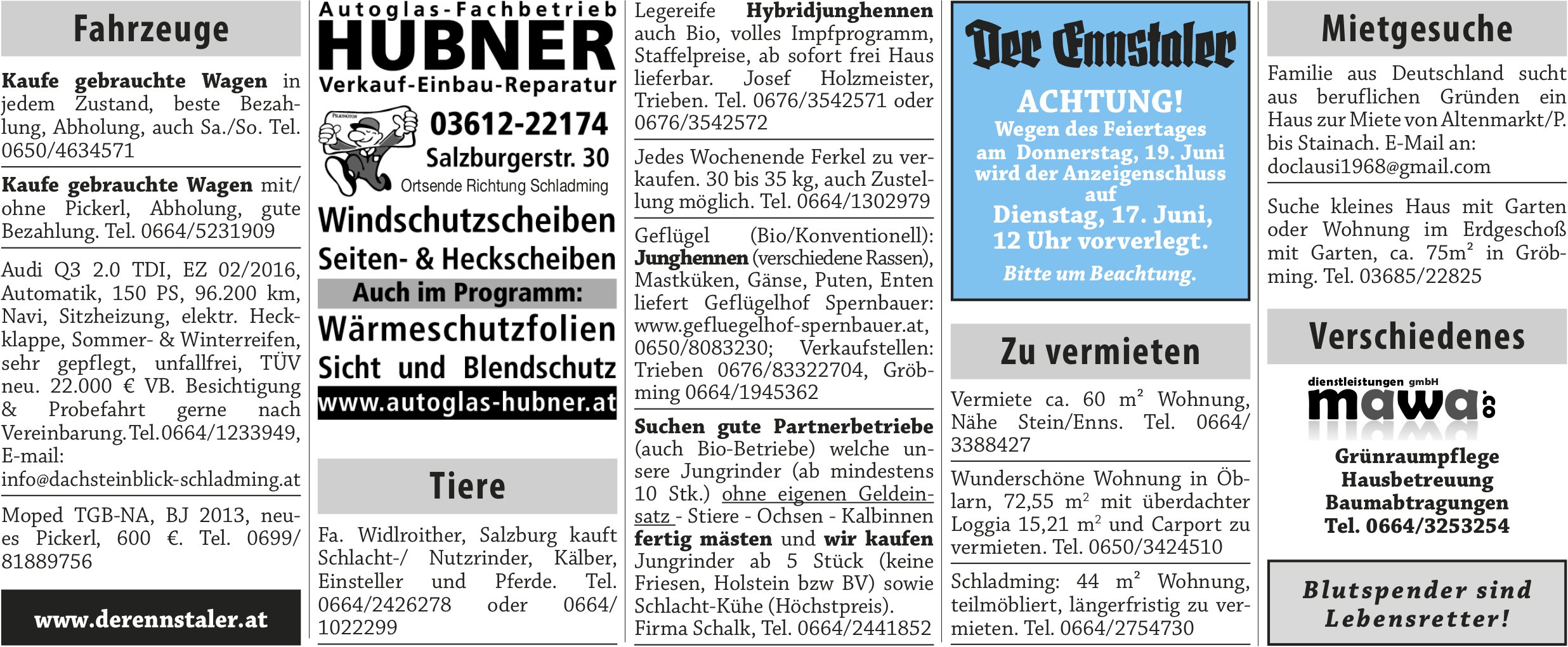 Kleinanzeigen
