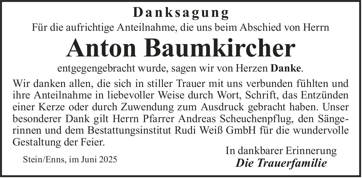 Baumkircher Anton, im Juli 2025 / DS