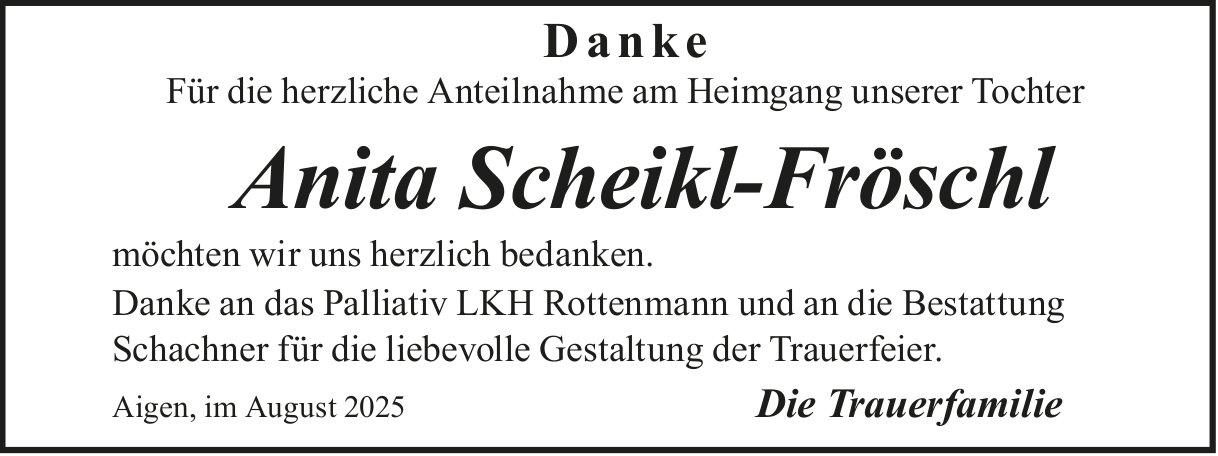 Scheikl-Fröschl Anita, im August 2025 / DS