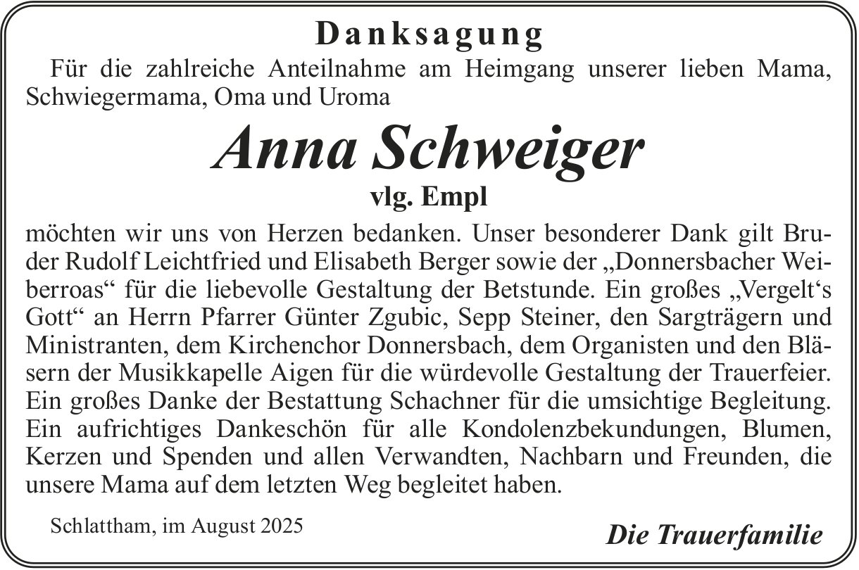 Schweiger Anna, im September 2025 / DS