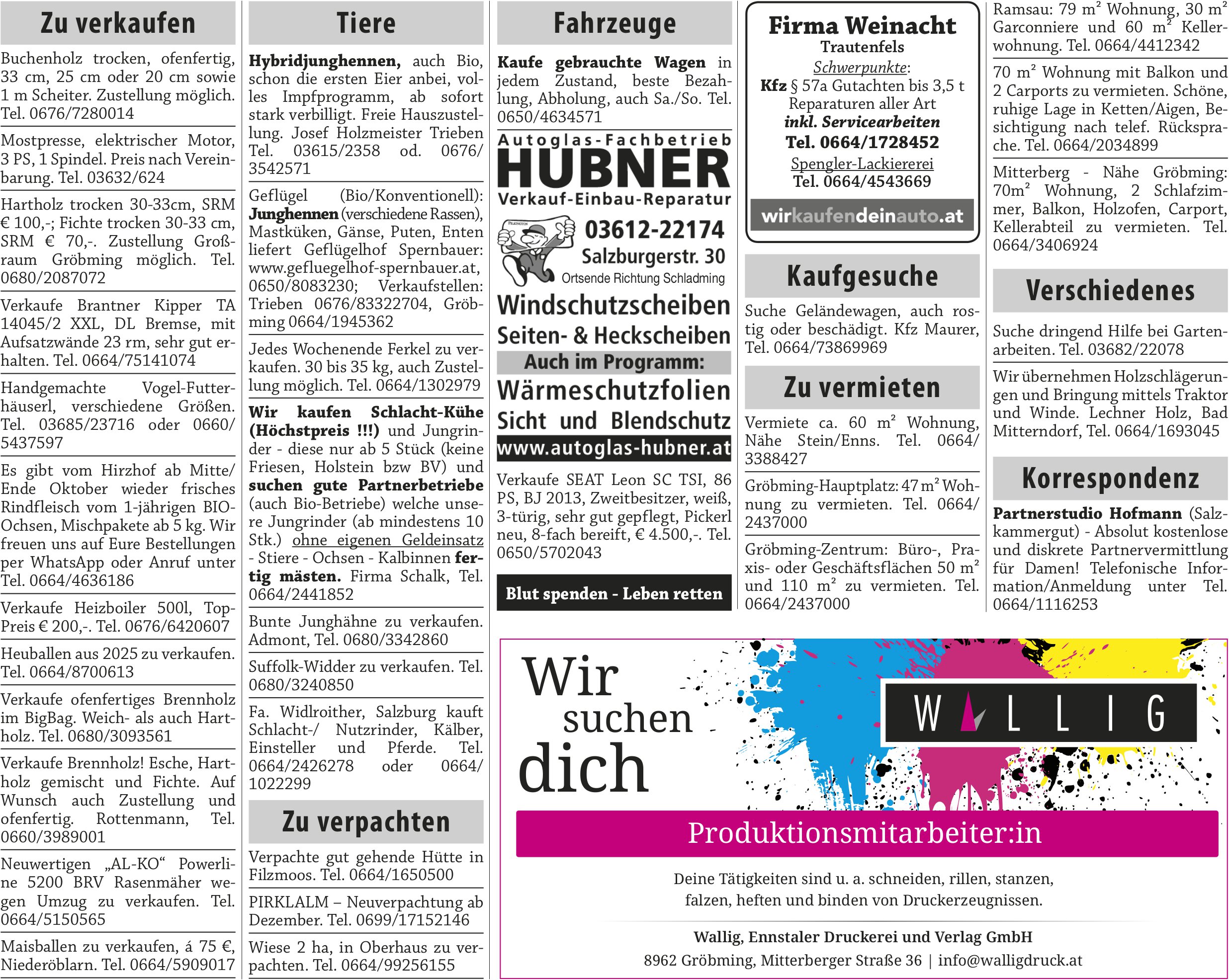 Kleinanzeigen