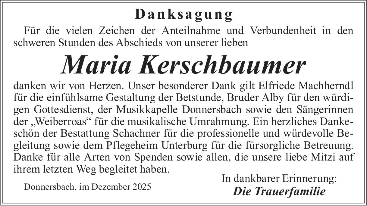 Maria Kerschbaumer, im Dezember 2025 / DS