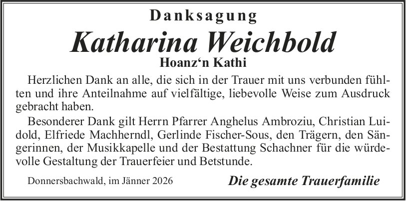 Weichbold Katharina, im Januar 2026 / DS