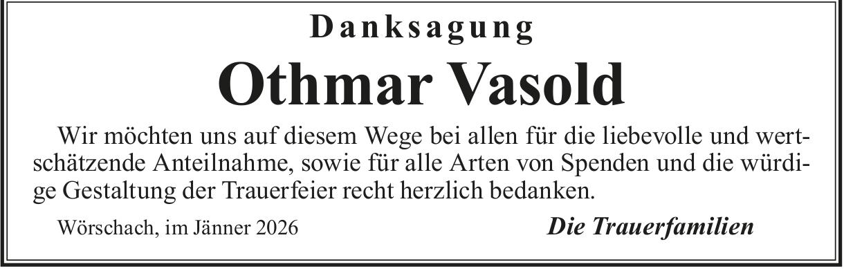 Vasold Othmar, im Januar 2026 / DS