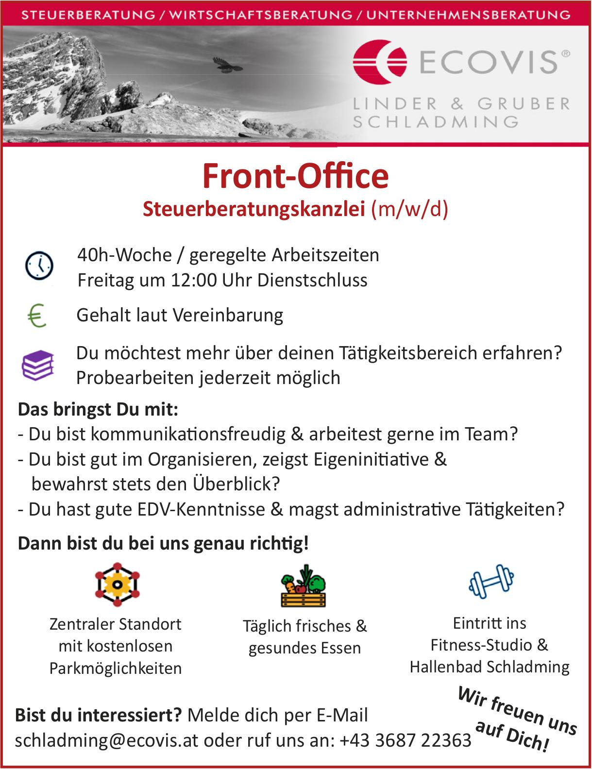 Front-Office, ECOVIS, gesucht