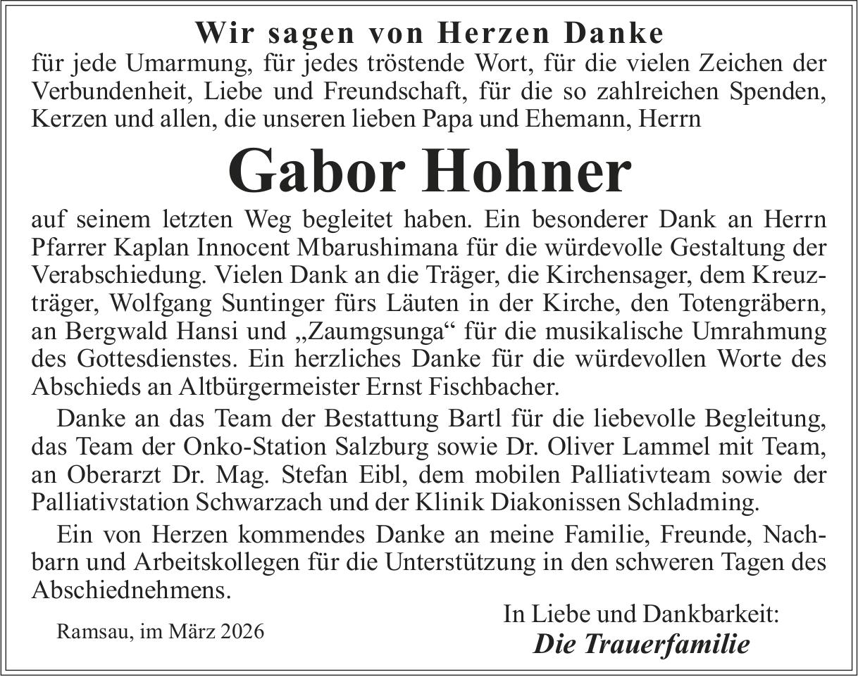 Hohner Gabor, im März 2026 / DS