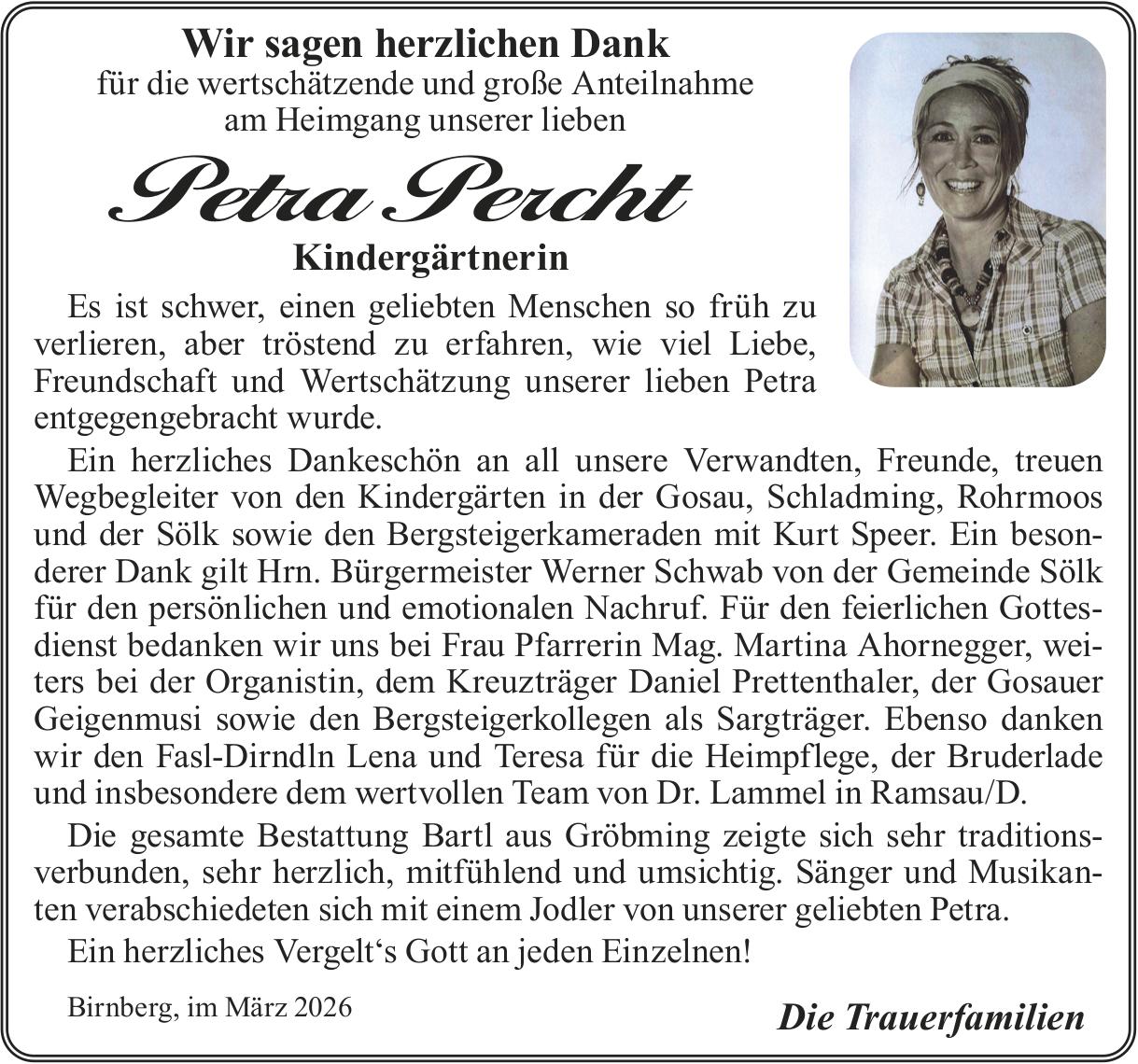 Percht Petra, im März 2026 / DS